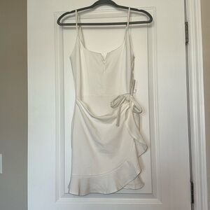 White Mini Wrap Dress